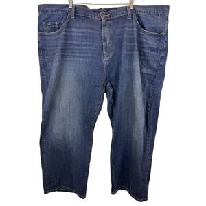 Nautica Jeans Men's Sz 52x28 Blue Dark Wash Big & Tall Straight Leg Relaxed Fit
